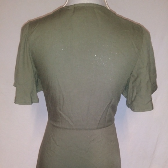 NWOT MiMi Chica Maxi Dress w/Slit Button Down - Picture 7 of 8